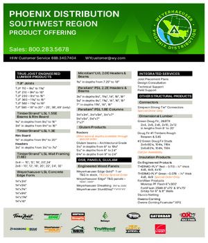 Phoenix, AZ Line Card