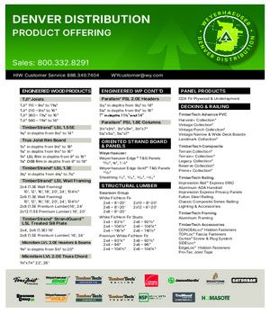 Denver, CO Line Card