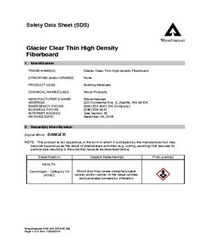 Glacier Clear Thin High Density Fiberboard