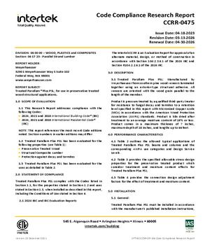 Code Compliance Research Report CCRR-0475