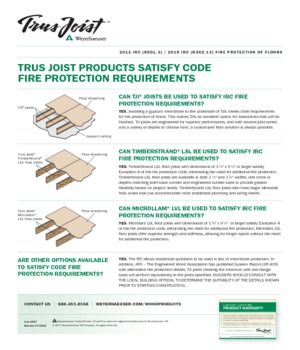 Trus Joist Products Satisfy Code Fire Protection Requirements