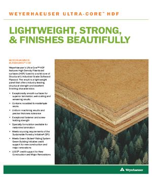 Weyerhaeuser Ultra-Core™ HDF