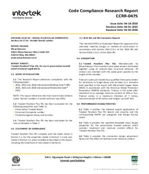Code Compliance Research Report CCRR-0475