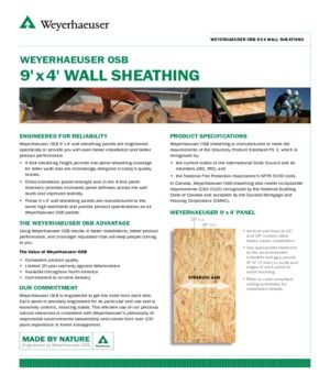 Weyerhaeuser OSB 9′ x 4′ Wall Sheathing