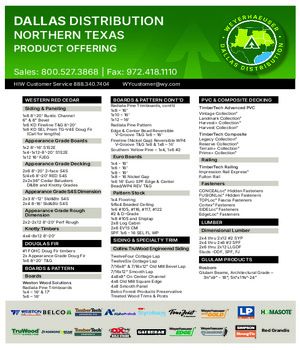 Dallas, TX Line Card