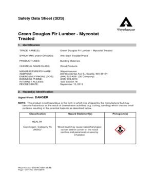 Green Douglas Fir Lumber - Mycostat Treated