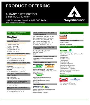 Albany, OR Line Card