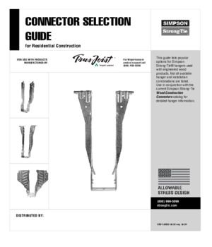 Simpson Connector Guide for Trus Joist Products (U.S.)