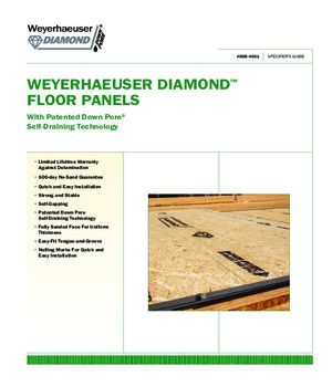 Specifiers Guide for Weyerhaeuser Diamond™ Floor Panels