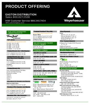 Easton, PA Line Card