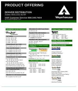 Denver, CO Line Card