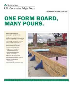Weyerhaeuser LSL Concrete Edge Form