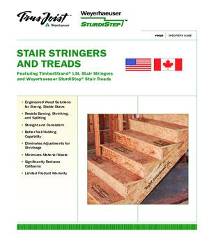 TimberStrand LSL Stair Stringers and SturdiStep Stair Treads Specifier’s Guide