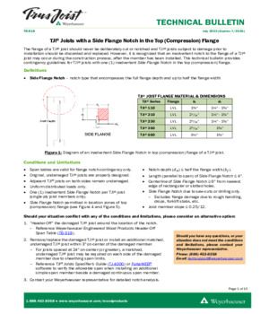 Flange Notches in TJI Joists