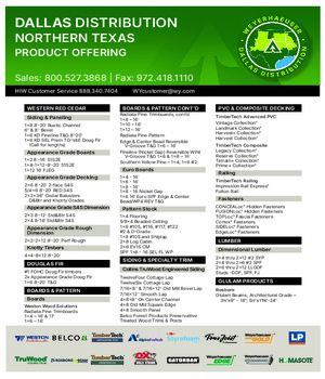 Dallas, TX Line Card