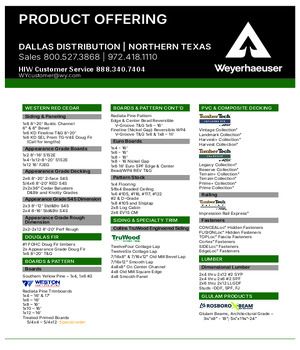 Dallas, TX Line Card