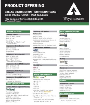 Dallas, TX Line Card