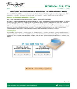 Performance of Microllam LVL with Watershed Stability Overlay