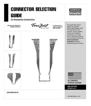 Simpson Connector Guide for Trus Joist Products (U.S.)