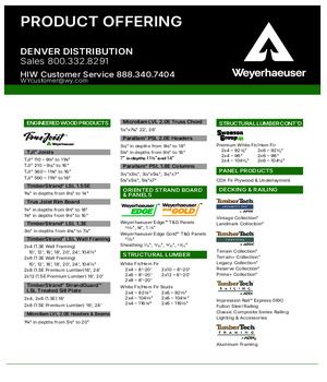 Denver, CO Line Card