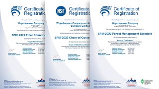Image of SFI certificates.