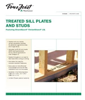Specifier's Guide for Strandguard TimberStrand LSL Sill Plates, Columns and Studs