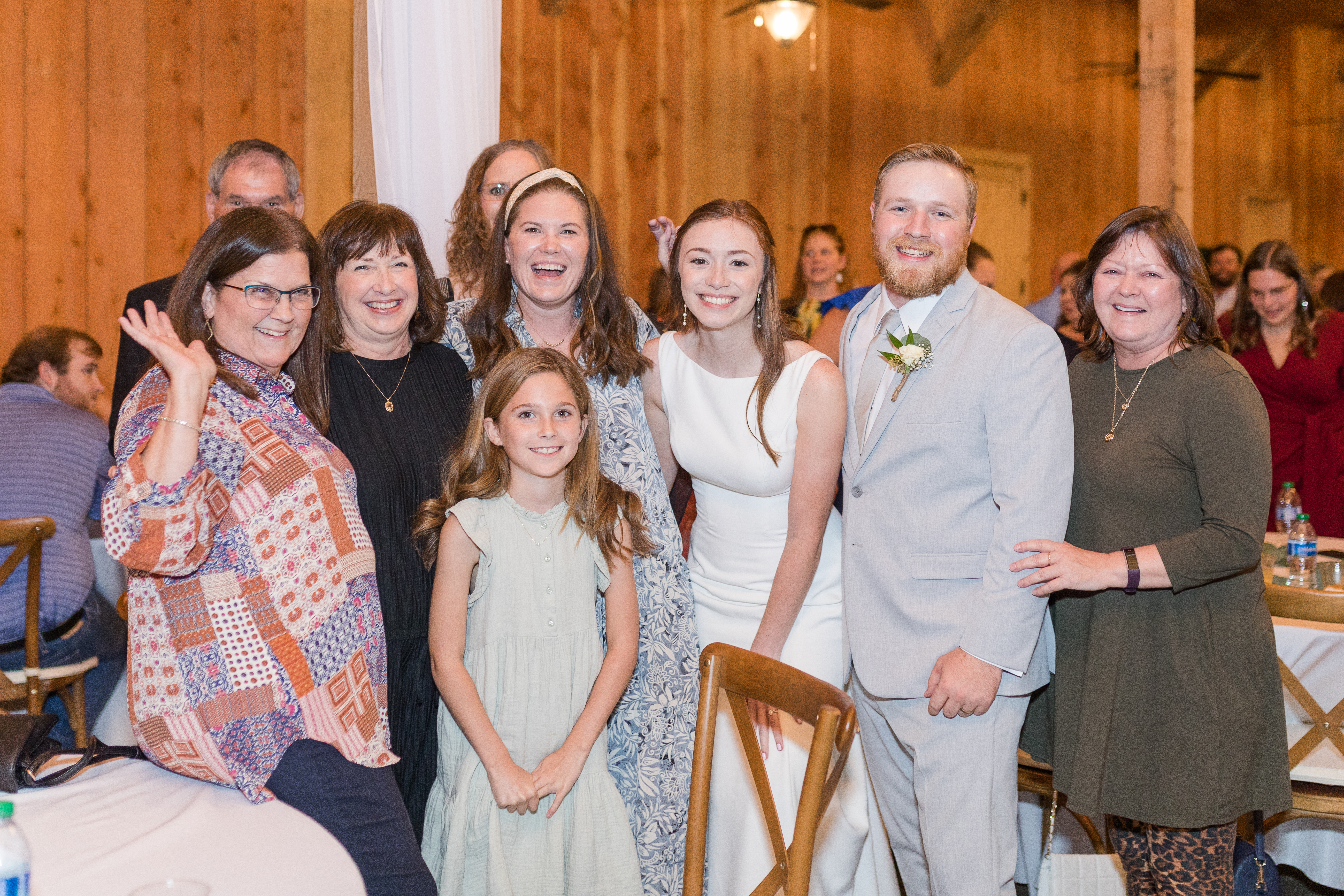 Image of Sydney with Weyerhaeuser co-workers at her wedding.