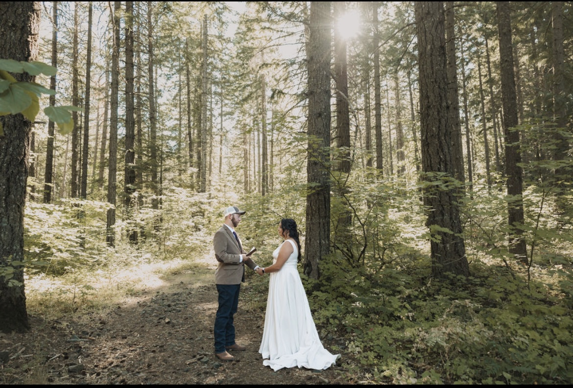 Image of Dylan from his wedding day, which happened to coincide with the Bedrock Fire.