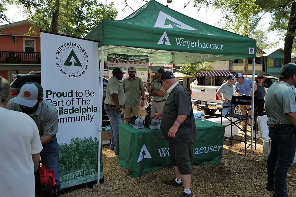 Image of the Weyerhaeuser tent at the Neshoba County Fair in Philadelphia, Mississippi.