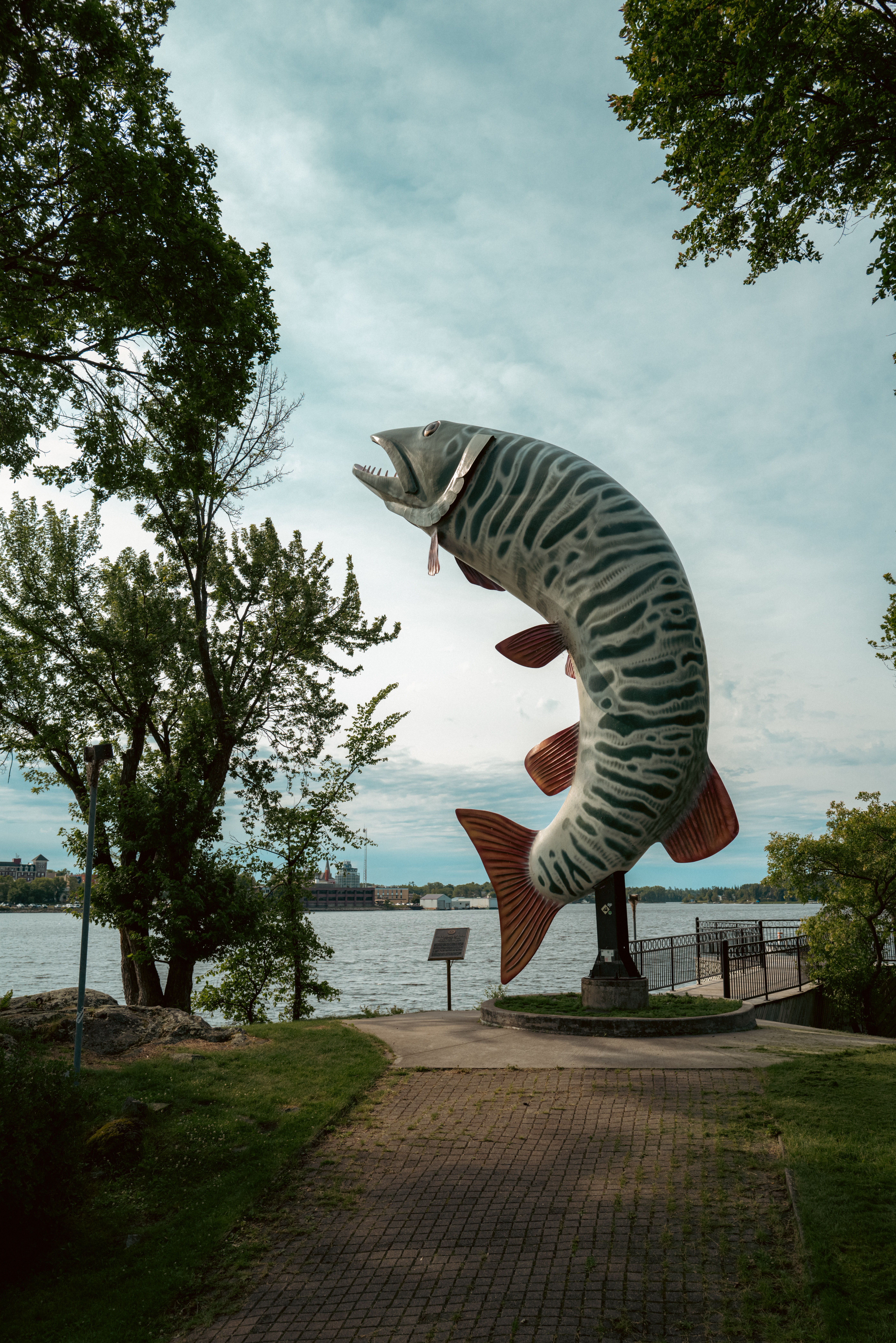 Sculpture of a fish.
