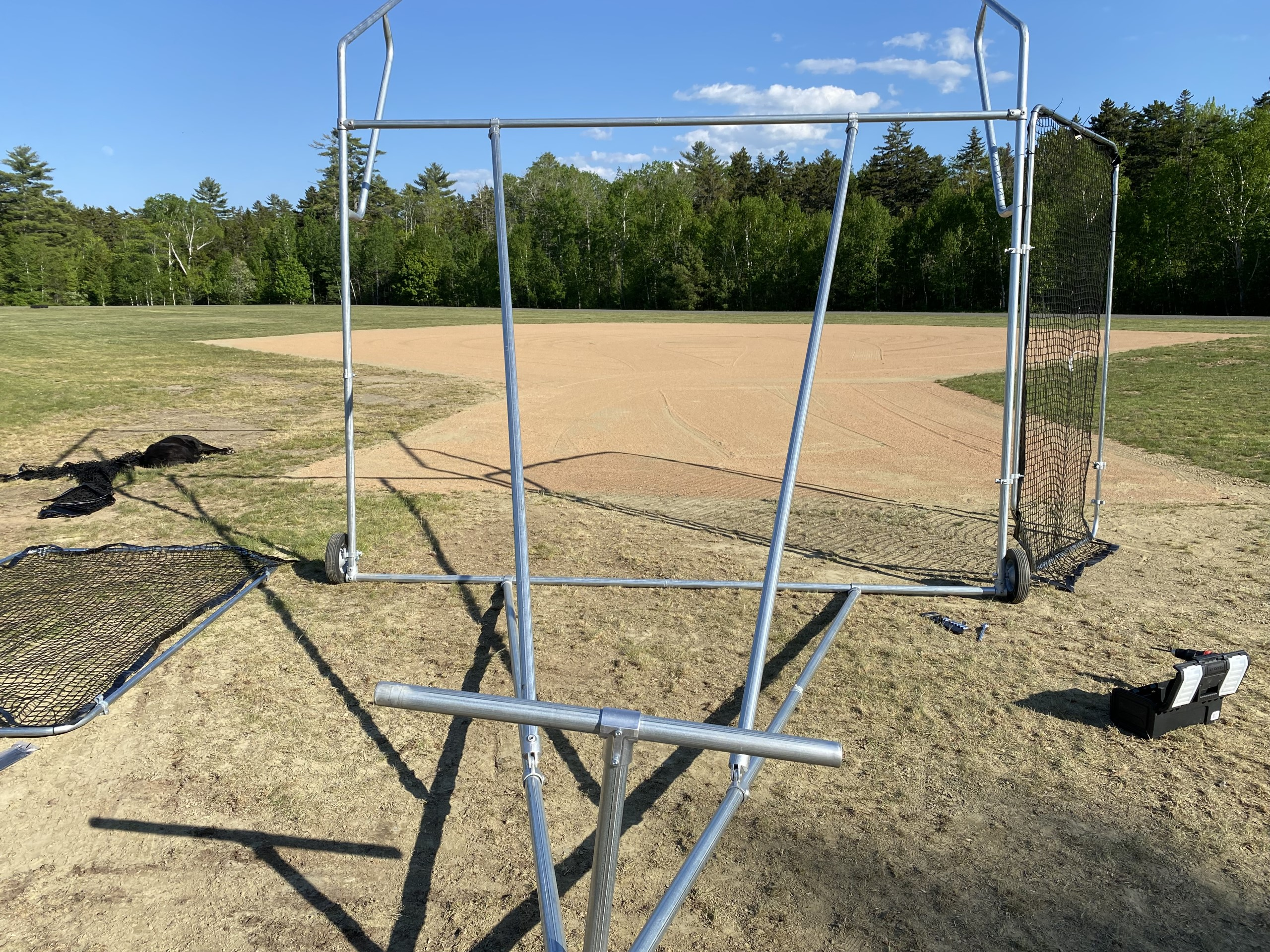 Image of the new baseball practice field Drew helped build.