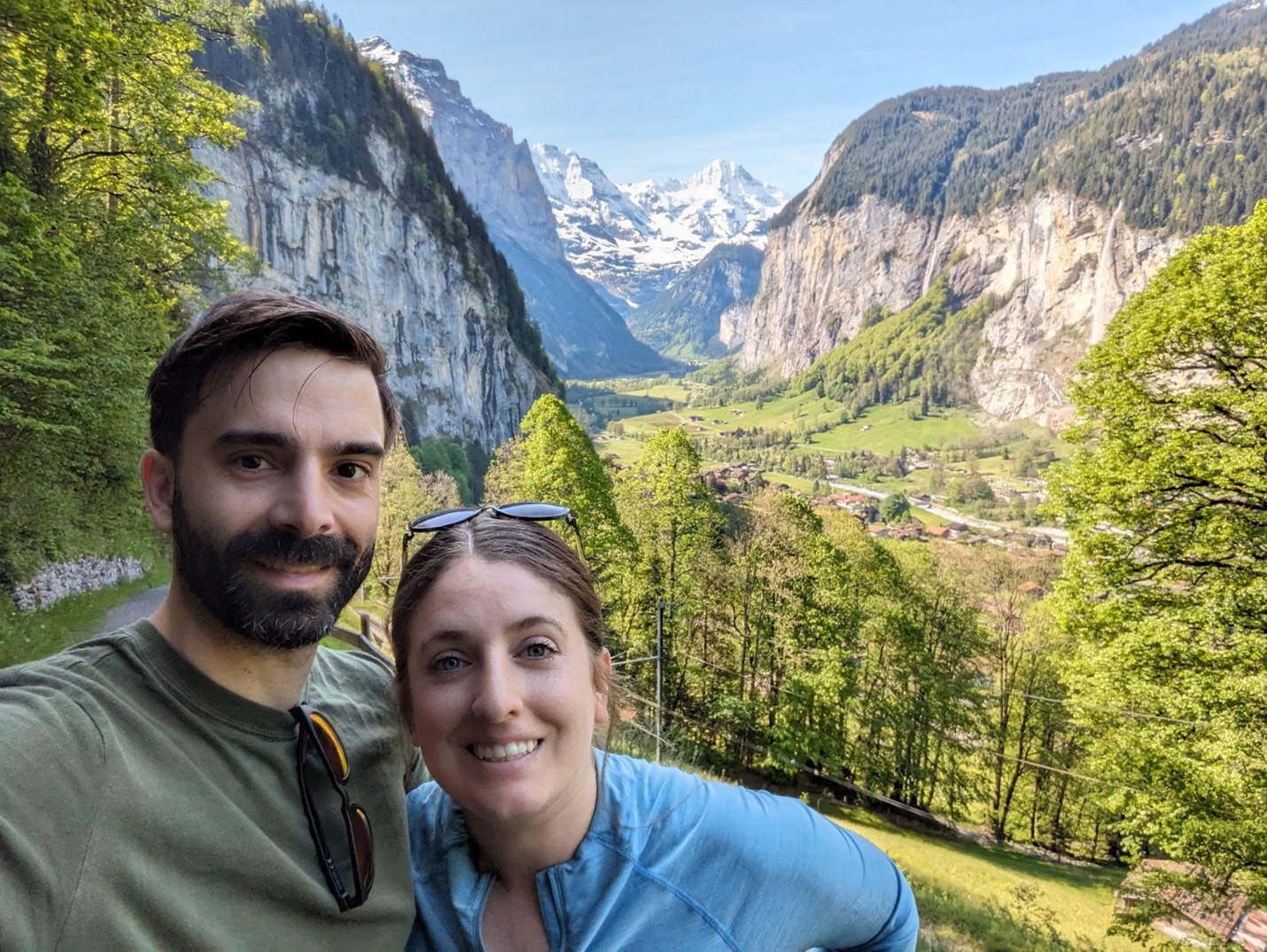 Image of Caleigh and her fiance Chris on a recent trip to Switzerland.
