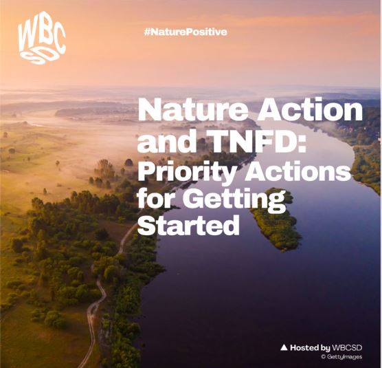 Image of the presentation Ara Erickson took part in at Climate Week NYC 2023: 'Nature Action and TNFD: Priority Actions for Getting Started.'