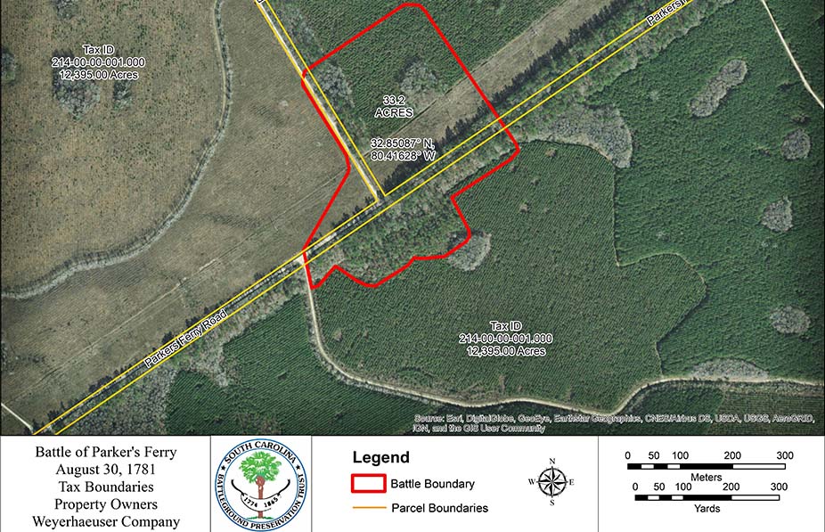Parkers Ferry battleground with Tax Parcels noted.jpg