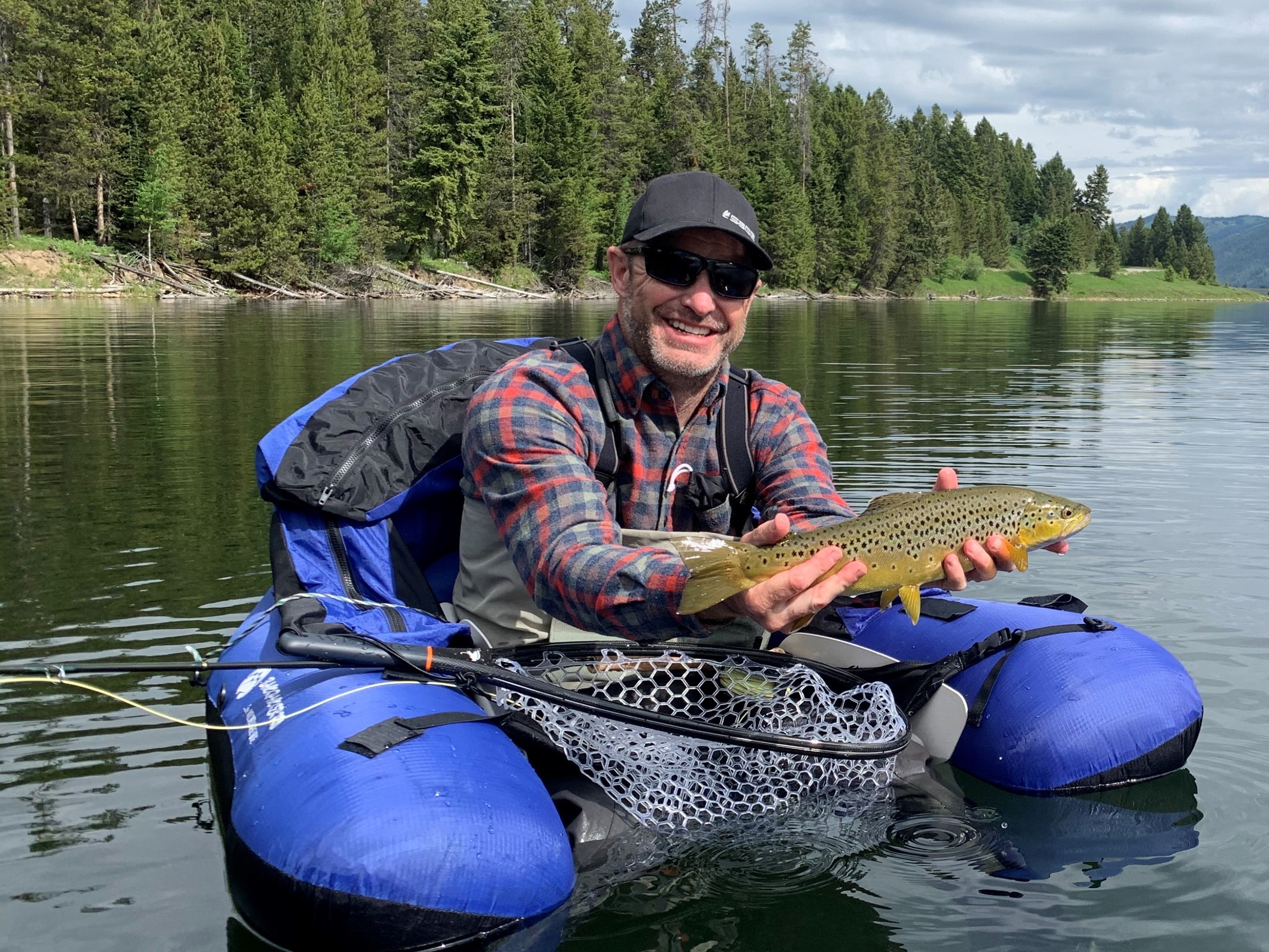 Jeff flyfishes for brown trout in the Montana backcountry.
