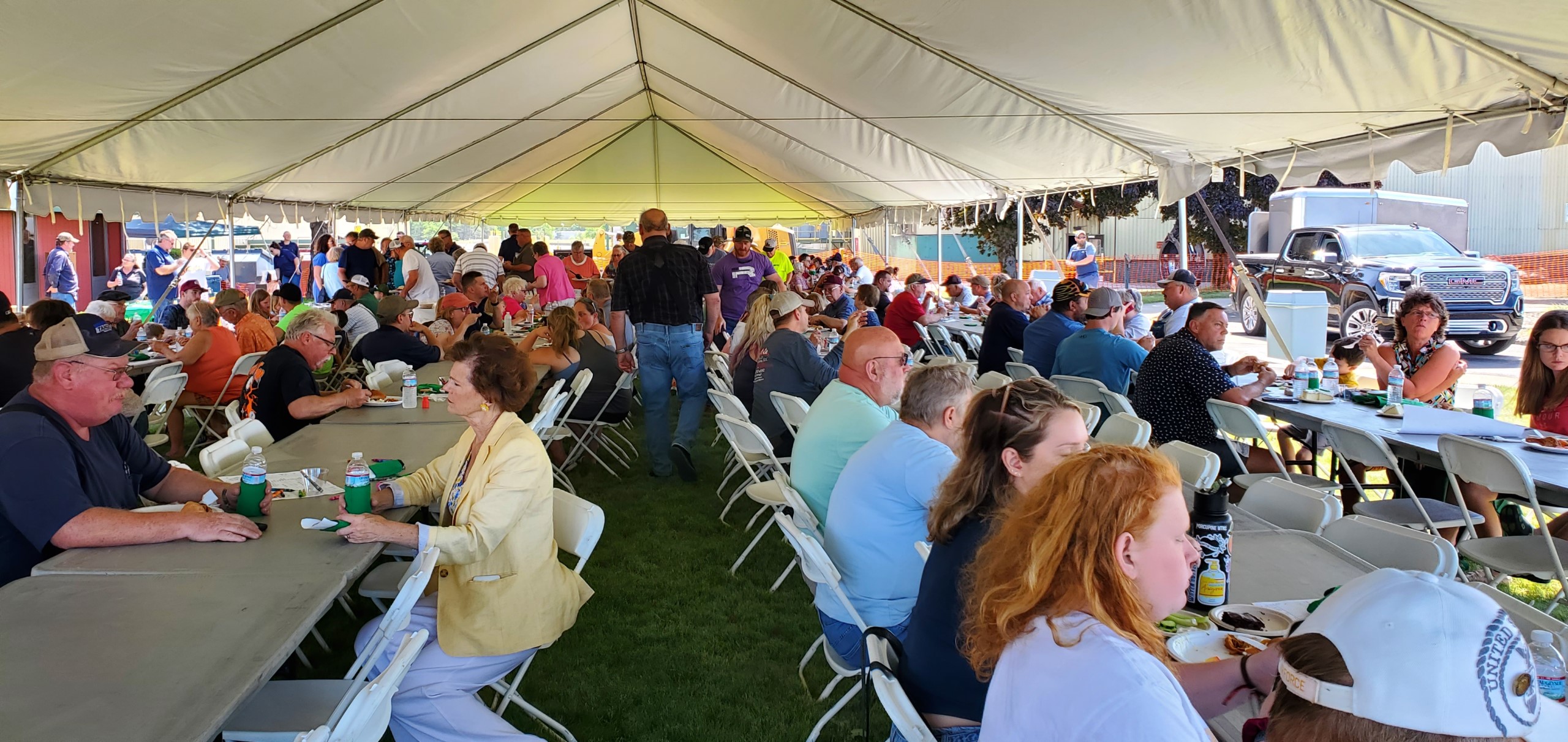 In addition to elected officials, more than 350 employees, family members and community members came out to celebrate the mill's anniversary with prize drawings, a catered lunch and souvenirs.