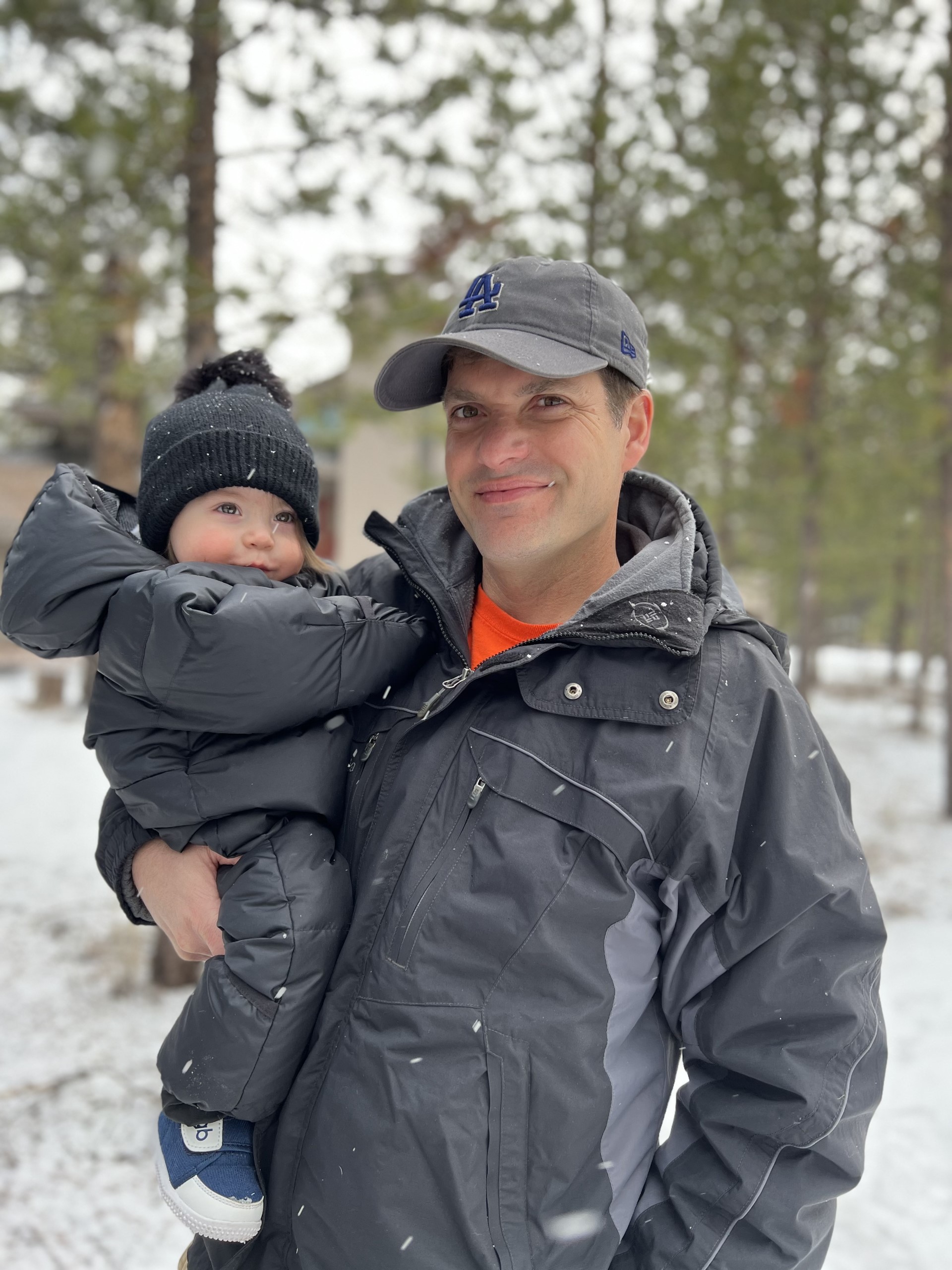 Jason Richardson (shown here with his youngest child, Jaxson) is the region engineering lead for Timberlands.