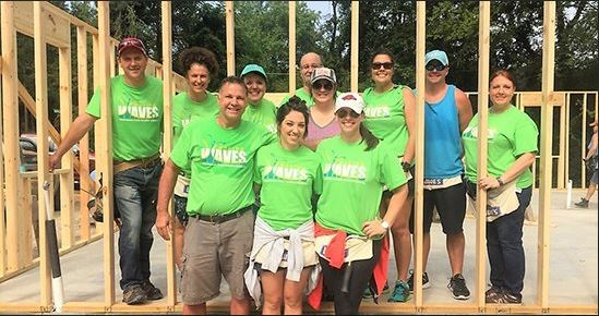 Ginny with part of the Hot Springs team at a Habitat for Humanity build a few years ago. Pictured are Neal Shunk, Melinda Shunk, Ginny, Russ Prestridge, Deana Storment, Nathaniel Snyder, Andrea Thacker, Tish Martinez, Steve Guenther, Gloria Torres, Natalie Sheppard.