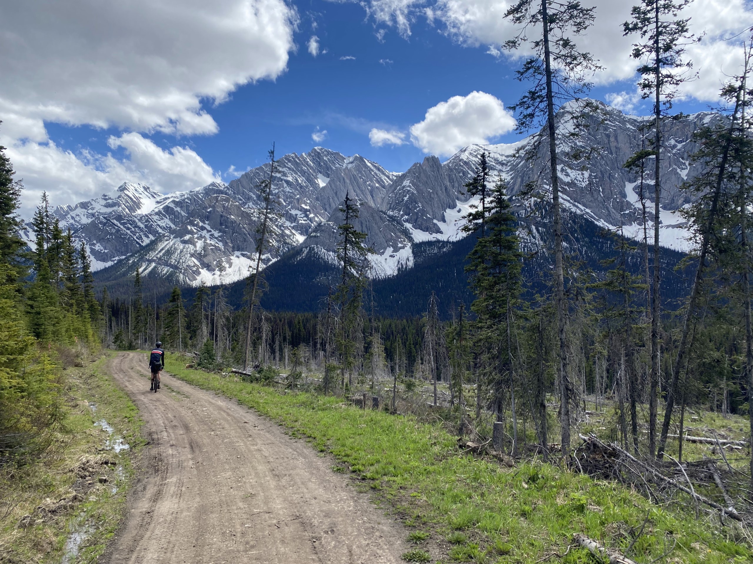 Patrick bikes through the Alberta Rockies. 'The scenery on the Tour Divide is unreal,” he says. “It was absolutely beautiful.'