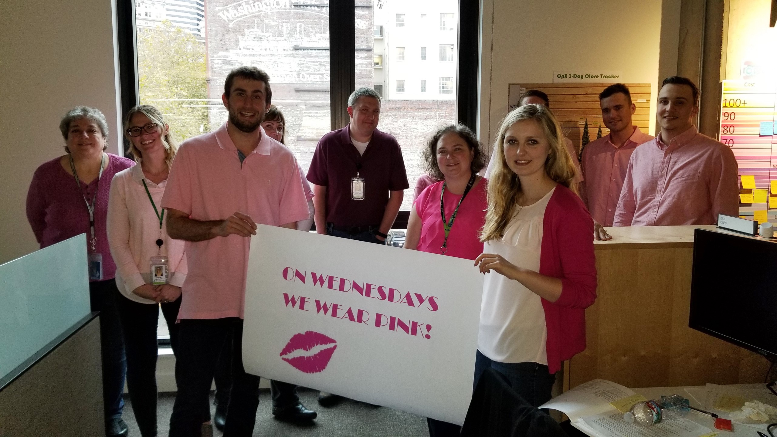 Also in 2018, the Wood Products accounting team dressed up as 'mean girls' from the movie of the same name for Halloween.