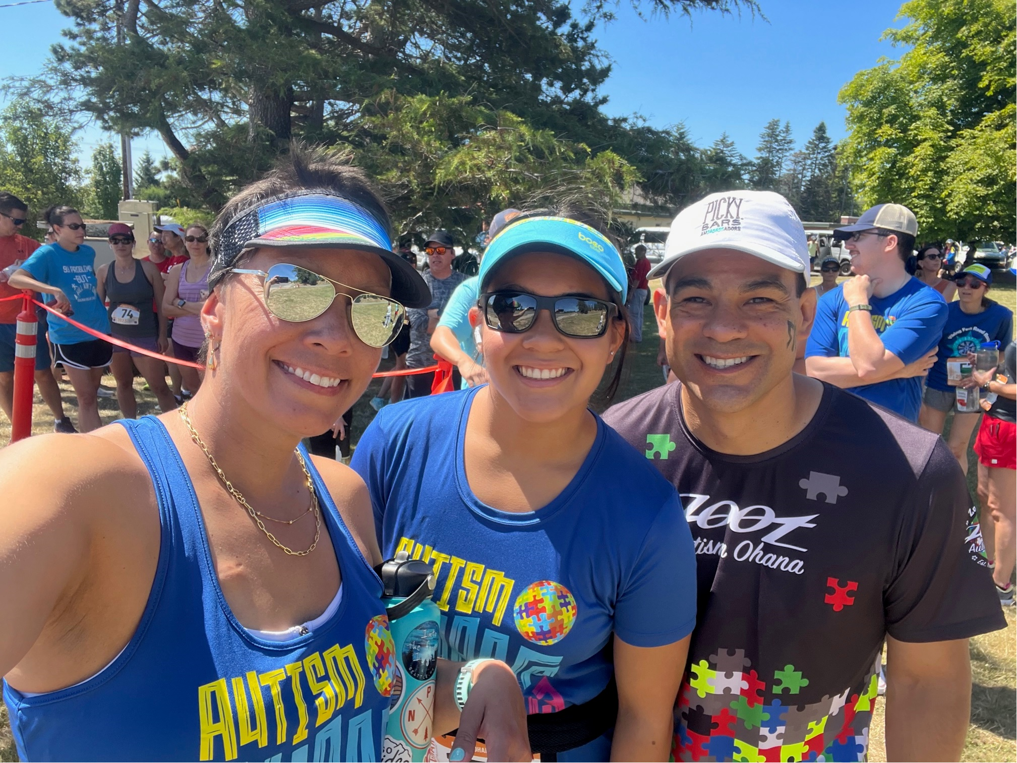Viviana, Mia and Joel at a RAGNAR race this past June. They fundraised for the Autism Society fo Washington.