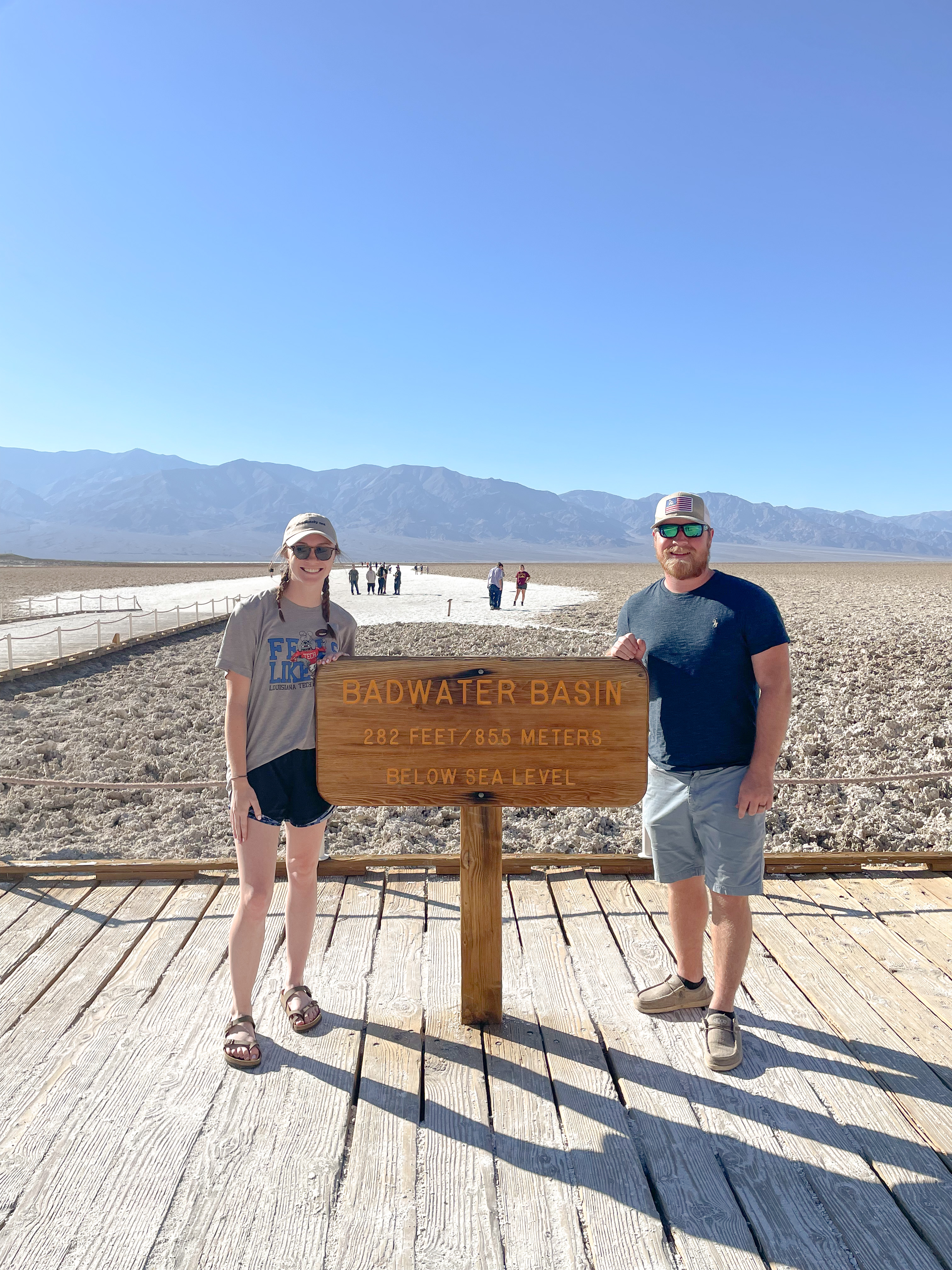 Image of Sydney and her husband, Richard, in Death Valley National Park on their honeymoon.