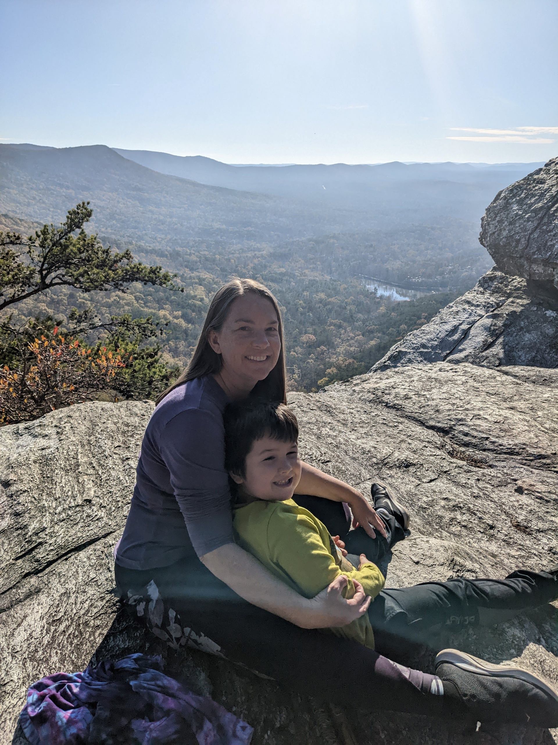 Image of Zaina and her grandson in Georgia's Piedmont region.