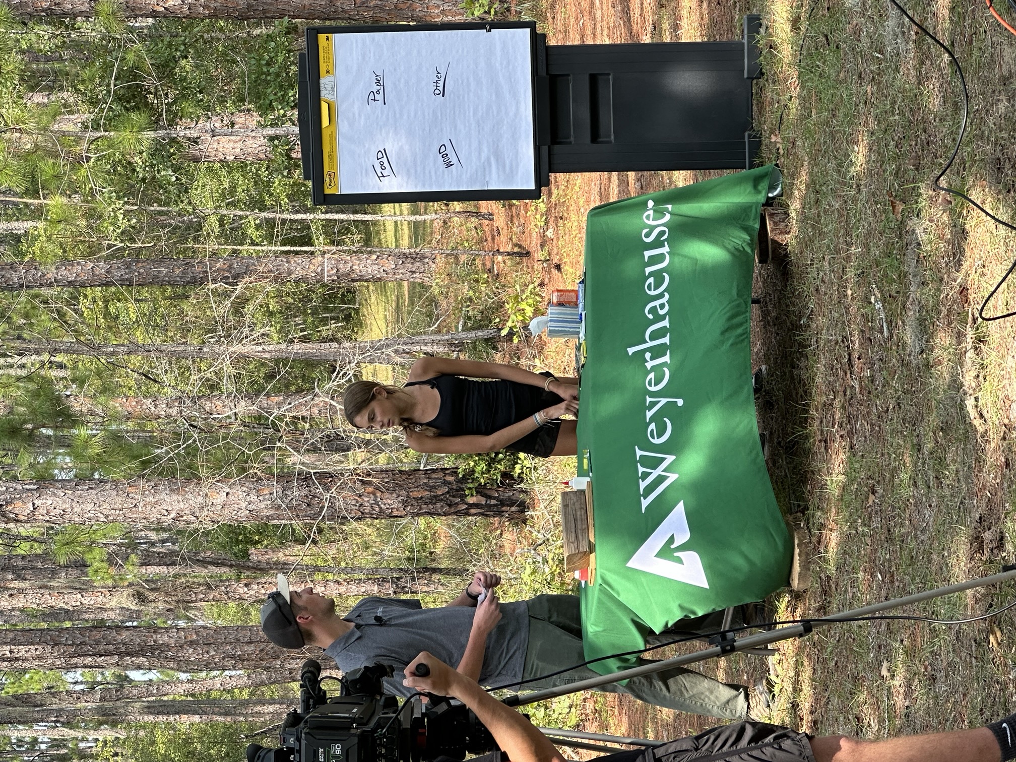 Image of Seth and Riley talking about the various habitats created in forests.
