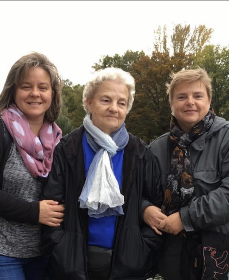 Image of Jann, right, with her sister and their mom.