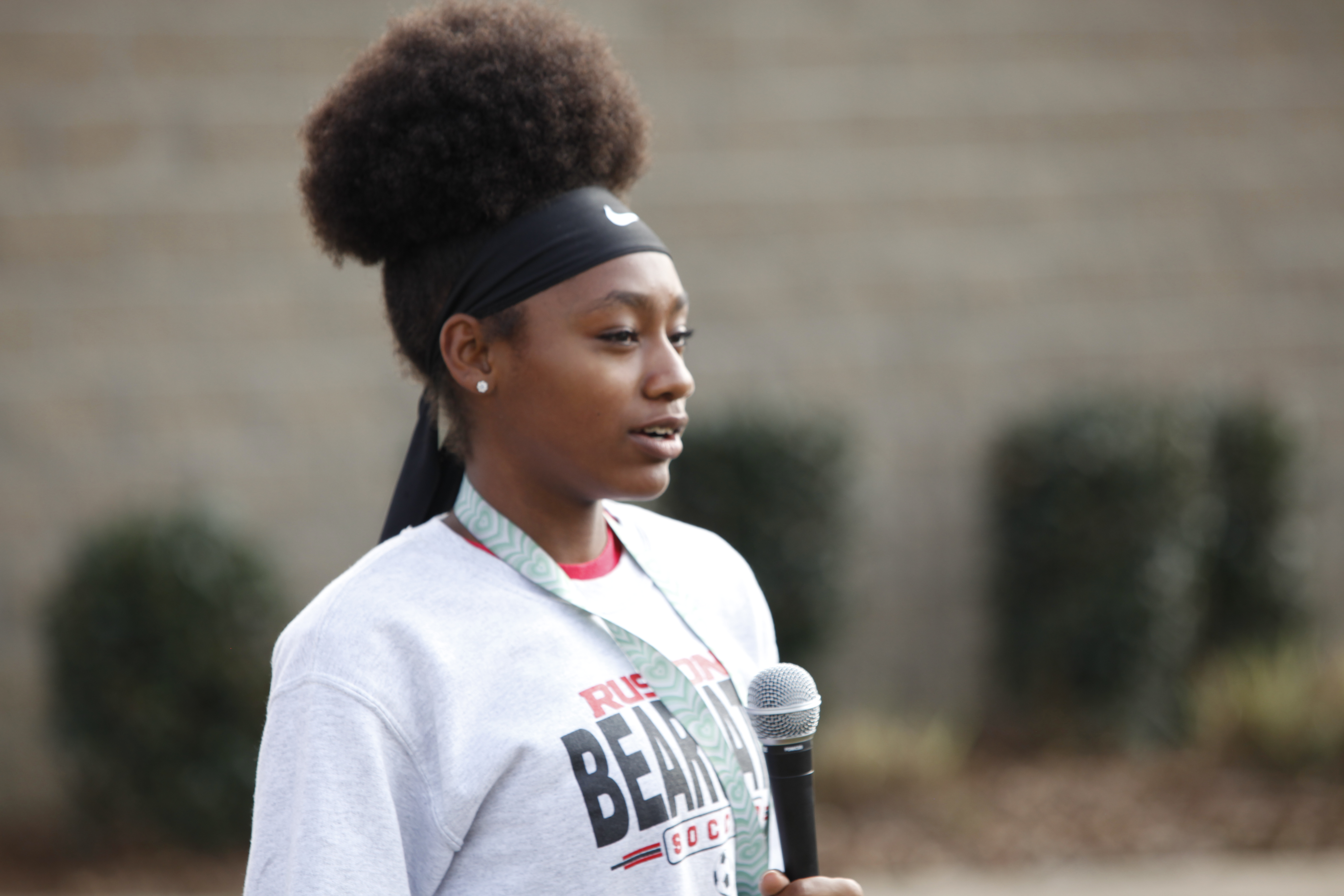 Image of Ruston High School student Shavone Spears talking about her experience with America Forests' Tree Equity curriculum.