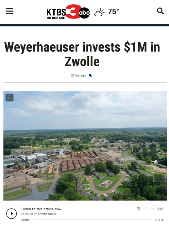 Image of the local ABC news coverage about the THRIVE investment shortly after it was announced.