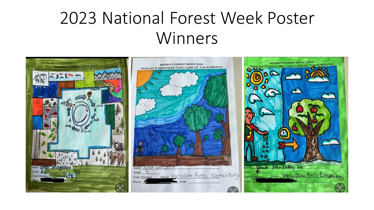 Image of Canada's 2023 National Forest Week poster winners.